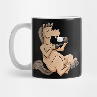 Funny horse is drinking coffee with milk and sugar Mug